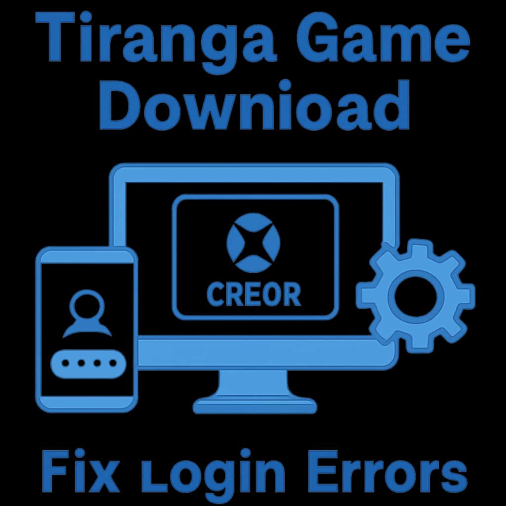 Diagram showing common login issues and solutions for Tiranga Game Download.