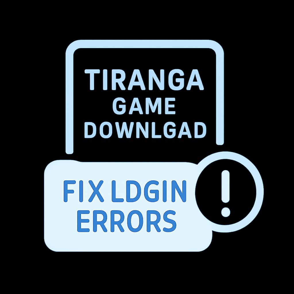 Icon illustrating login troubleshooting for Tiranga Game Download.