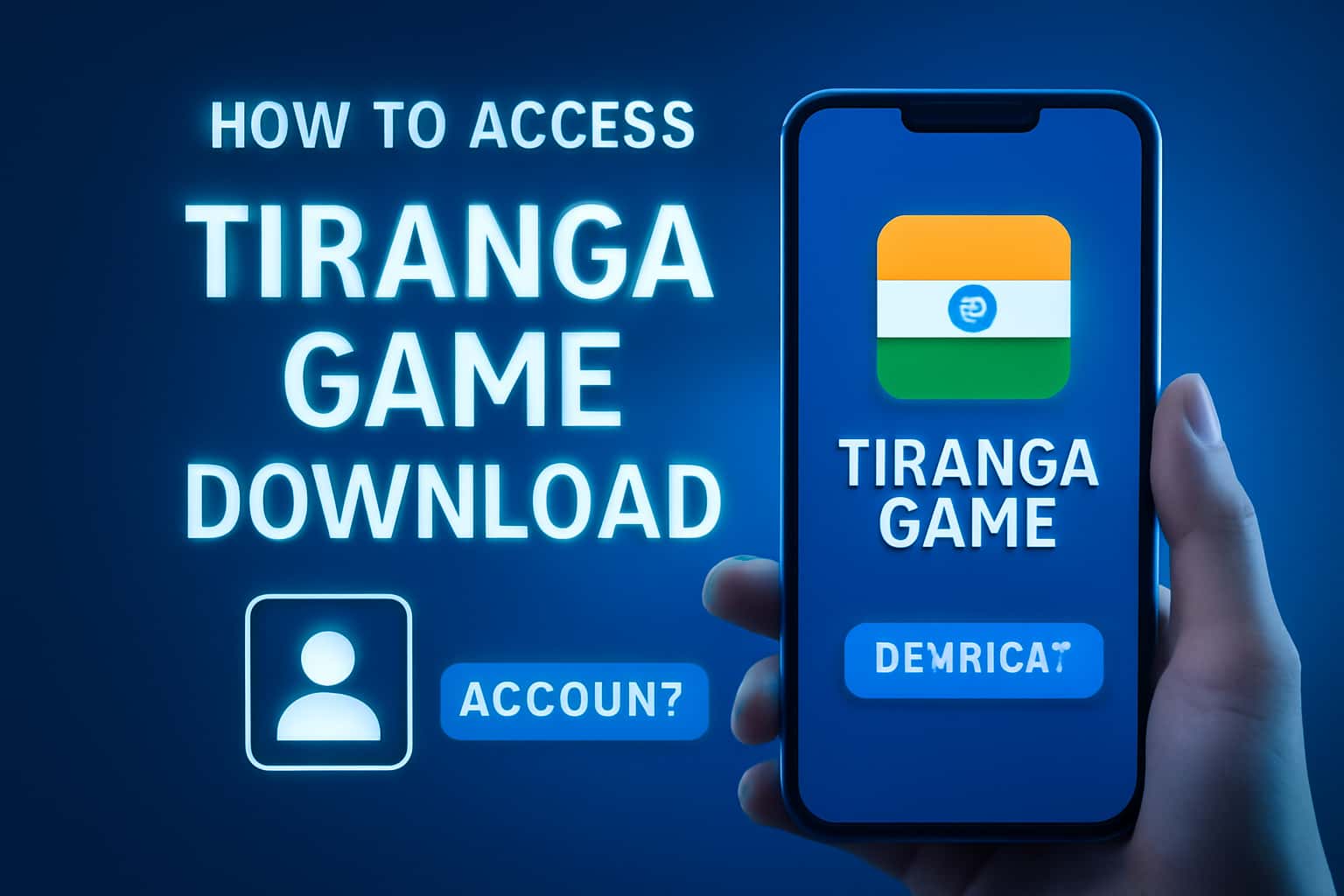 An informative visual representation of accessing the Tiranga Game Download account.