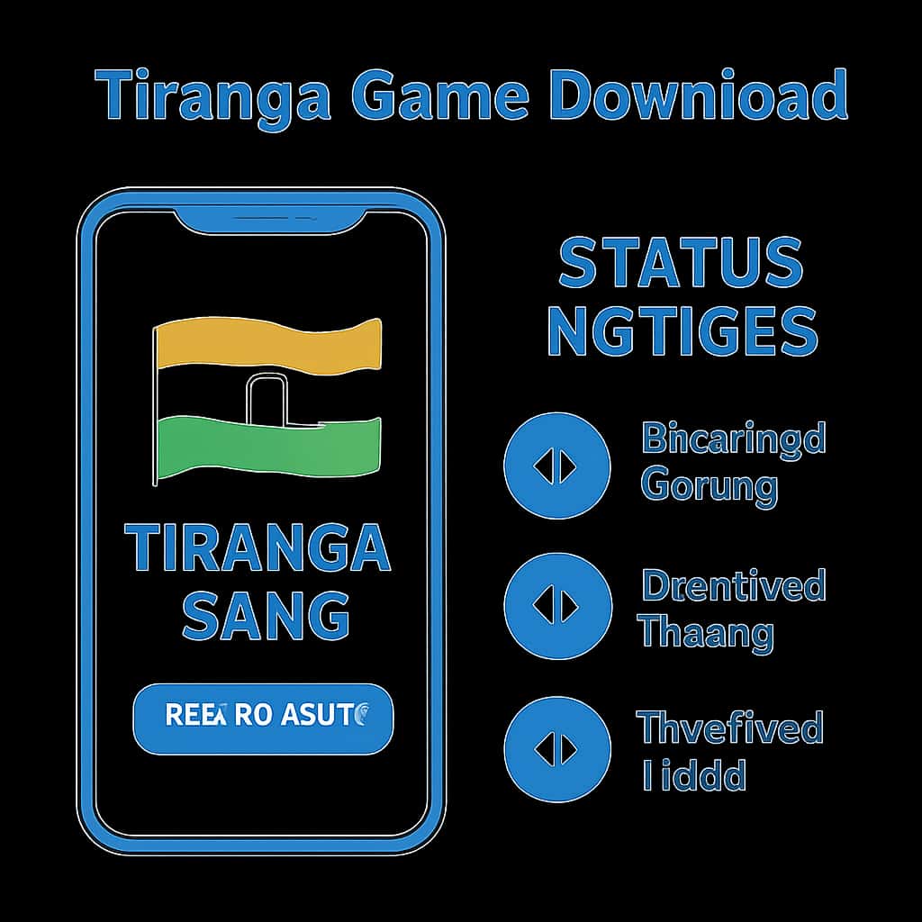 Illustration of the Tiranga Game Download Status Notices.
