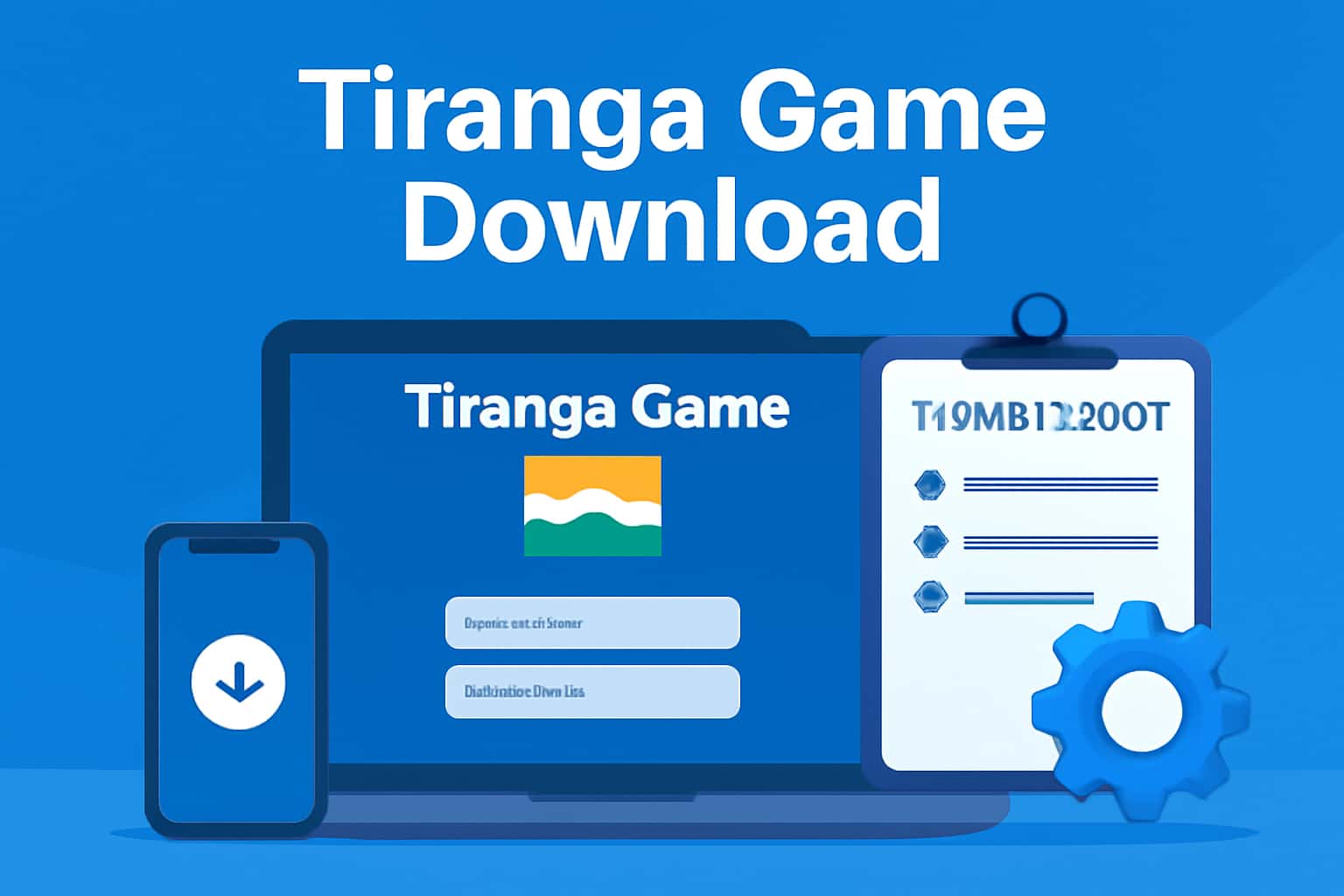 An informational scene illustrating troubleshooting logins for Tiranga Game Download.