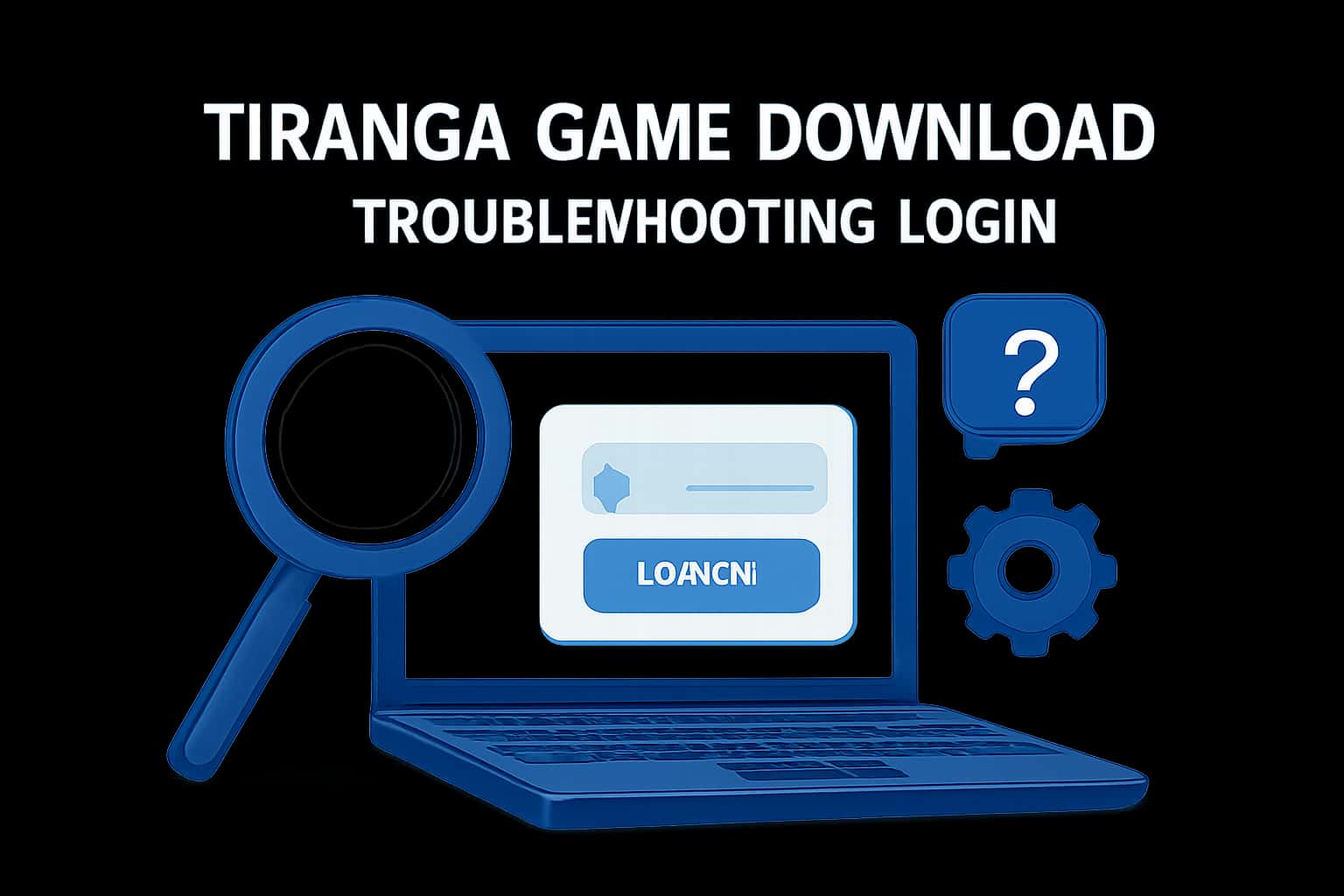 An informative scene depicting the process of troubleshooting login issues for Tiranga Game Download with relevant visual elements.