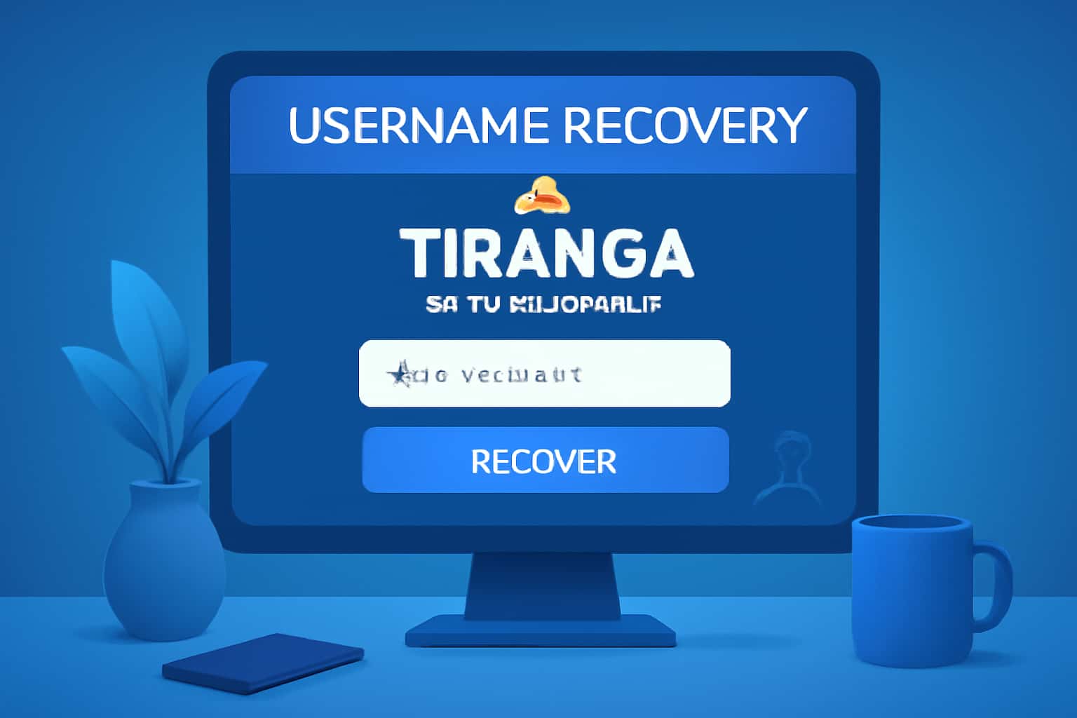An informational graphic showcasing the username recovery process for Tiranga Game Download