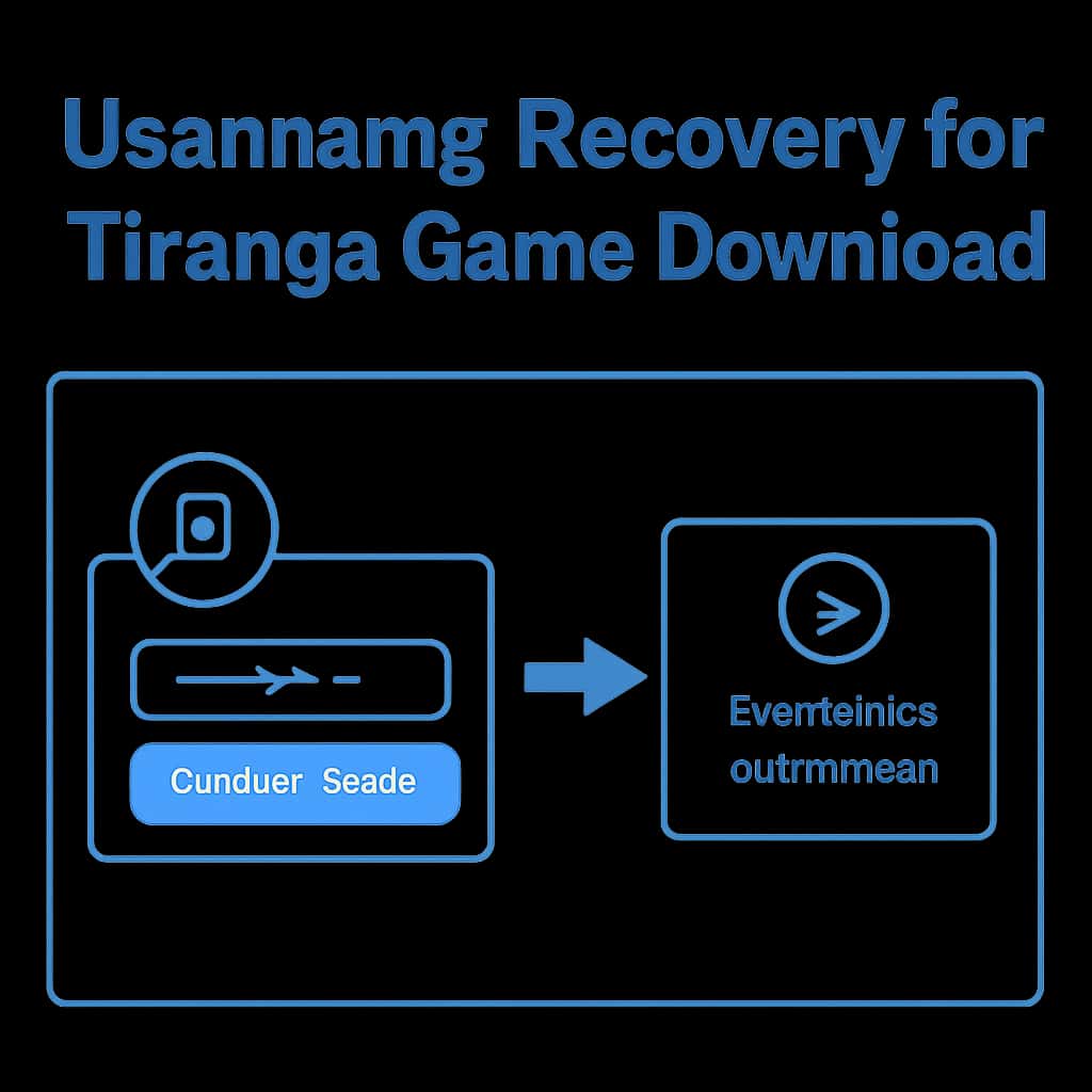 A diagram outlining the steps for username recovery for Tiranga Game Download