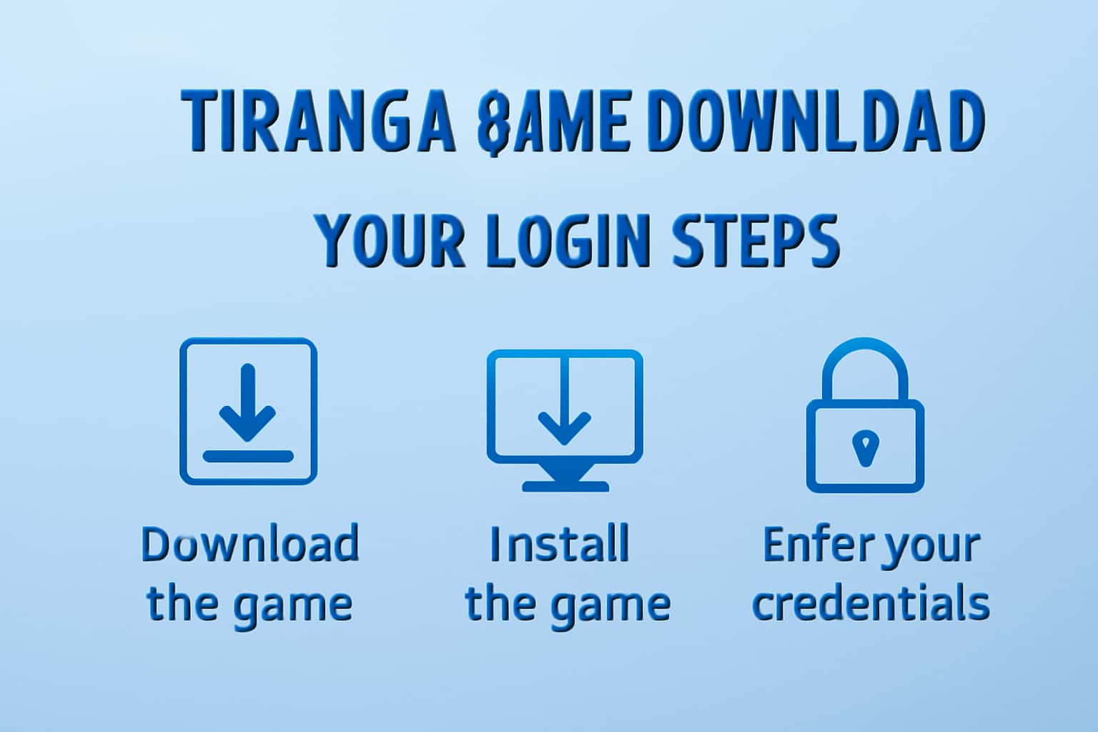 Informative scene depicting login steps for Tiranga Game Download.